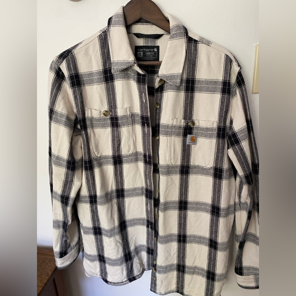 Carhartt Black and White Loose Fit Twill Utility